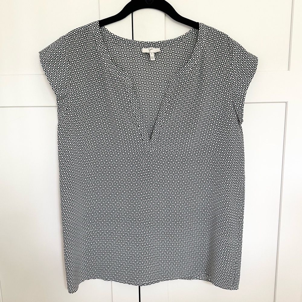 Joie Tashi Silk Short Flutter Sleeve Top Size Small